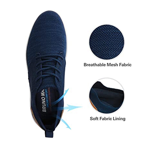 Men's Breathable Mesh Casual Sneakers - DARK BLUE - 1